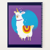 Grappige Lama Eenhoorn Alpaca Kawaii Schattige Naa Planner (Achterkant)