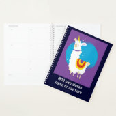 Grappige Lama Eenhoorn Alpaca Kawaii Schattige Naa Planner (Display)
