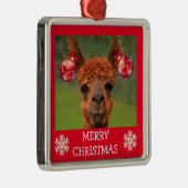 Grappige Lama En Kerstballen Ornament (Rechts)