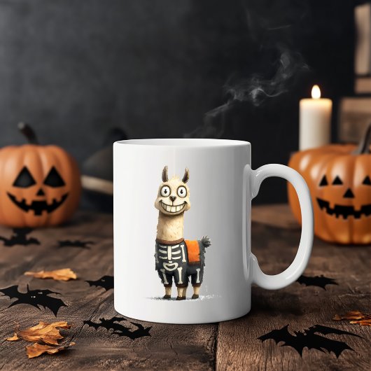 Grappige Lama Halloween Koffiemok