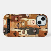 Grappige Lama iPhone Hoes 15 Case (Achterkant horizontaal)