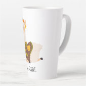 Grappige Lama Kalkoen Thanksgiving Latte Mok (Rechterhoek)