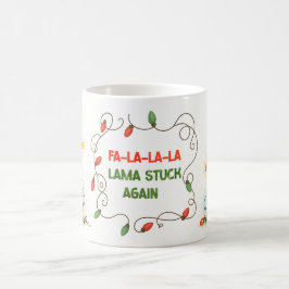 Grappige Lama Kerstverlichting Mok