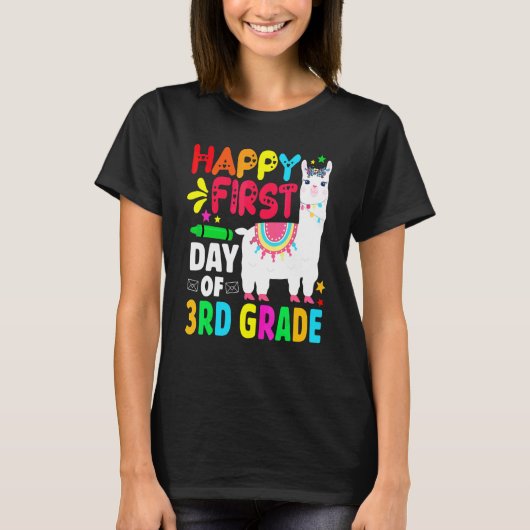 Grappige Lama Onderwijzer Team Derde Leerjaar Squa T-shirt (Voorkant)
