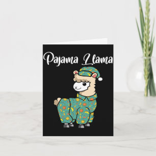 Grappige lama pyjama lama bedtijd pyjama alpaca kaart