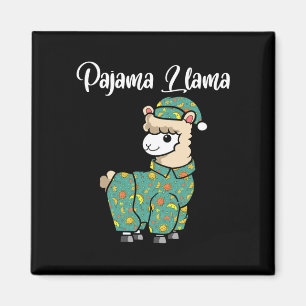Grappige lama pyjama lama bedtijd pyjama alpaca magneet