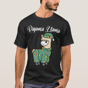Grappige lama pyjama lama bedtijd pyjama alpaca t-shirt