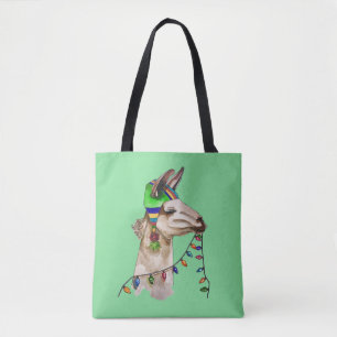 grappige lama tote bag