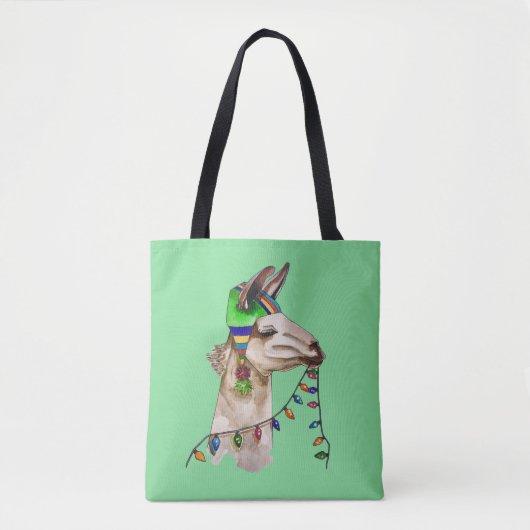 grappige lama tote bag (Voorkant)