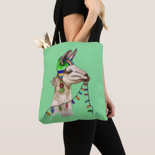grappige lama tote bag (Dichtbij)
