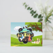 Grappige Lama versus Kwaadaardige Inktvis Epische  Briefkaart (Staand voorkant)