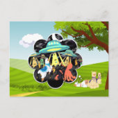 Grappige Lama versus Kwaadaardige Inktvis Epische  Briefkaart (Voorkant)