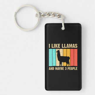 Grappige lama voor Alpaca Lover Farming Sleutelhanger