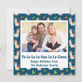 Grappige Lama Woordspeling Foto Feestdagenkaart (Voorkant)