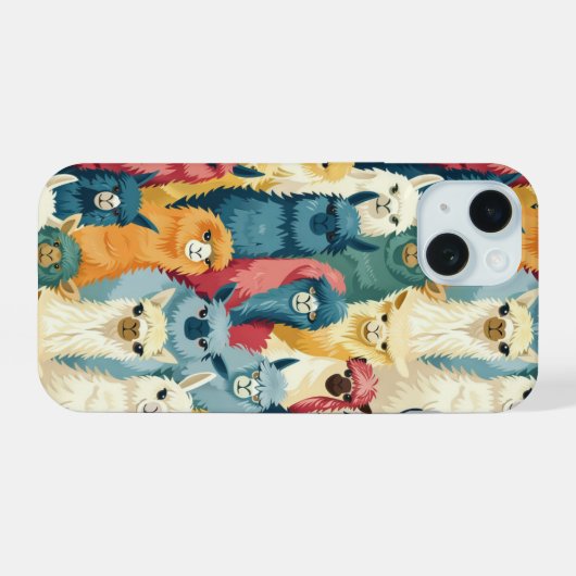 Grappige Lamas iPhone Case iPhone 15 Case (Achterkant horizontaal)