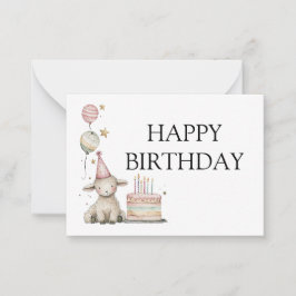 Grappige Lamb verjaardagsviering Notitiekaartje