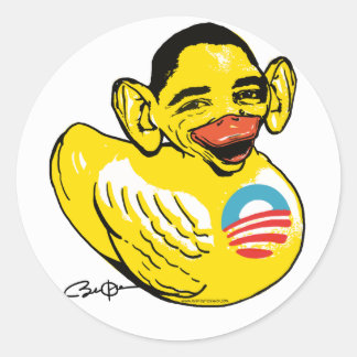 Grappige Lame Duck Potus Obama Gear Ronde Sticker