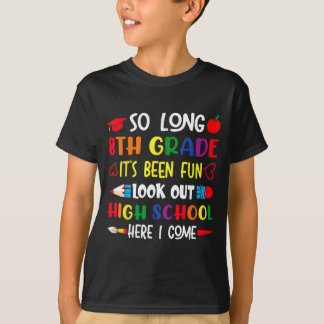 Grappige lange 8e klas kijk uit middelbare school  t-shirt