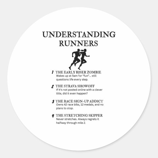 Grappige lange afstand Humor Ronde Sticker (Voorkant)