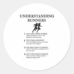 Grappige lange afstand Humor Ronde Sticker
