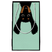 Grappige langharige teckel puppy klein cadeauzakje (Voorkant)