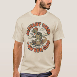 Grappige Langzame Hardloopclub Vintage Schildpad T-shirt