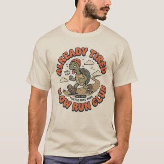 Grappige Langzame Hardloopclub Vintage Schildpad T-shirt