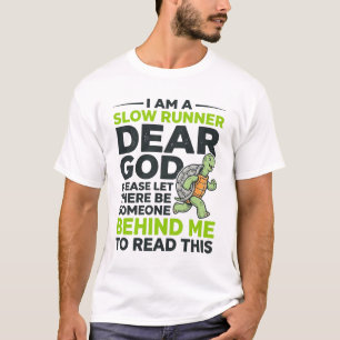 Grappige Langzame Hardloper Schildpad Citaat Vinta T-shirt