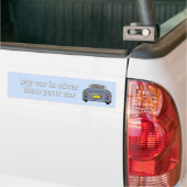 Grappige Lapis Figaro auto is mooier Bumpersticker (Op Truck)