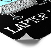 Grappige Laptop Dans Dansende Computer Pun Quote F Poster (Hoek)