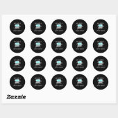 Grappige Laptop Dans Dansende Computer Pun Quote F Ronde Sticker (Vel)