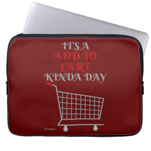 grappige laptophoes "TOEVOEGEN AAN KAART" Laptop Sleeve