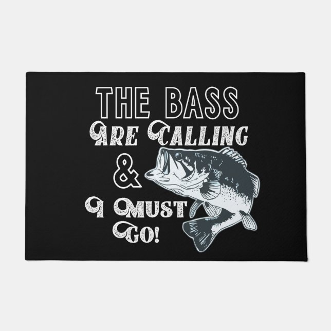 Grappige Largemouth Bass Vist Quote Welkomstmat Deurmat (Voorkant)