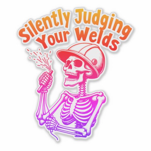 Grappige lassen sticker stilletjes beoordelen van  (Voorkant)