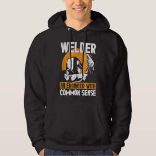 Grappige lasser een ingenieur met gezond verstand hoodie