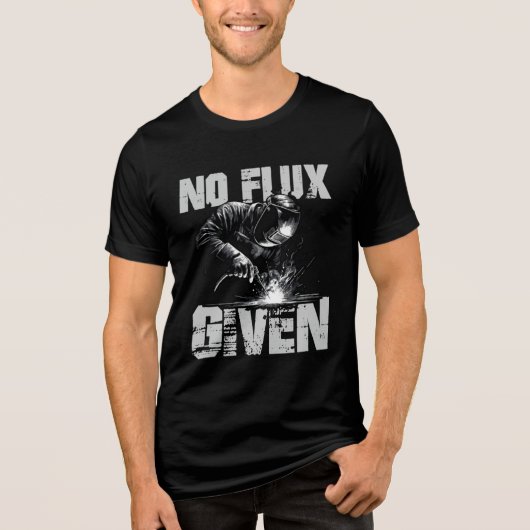 Grappige lasser geen flux gegeven Mannen Tri-Blend Shirt (Voorkant)