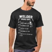 Grappige lasser uurtarief kleding voor lassers T-s T-shirt (Voorkant)