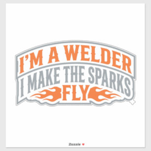 Grappige lasser Vonken Vliegen Lassen Geschenk Rei Sticker