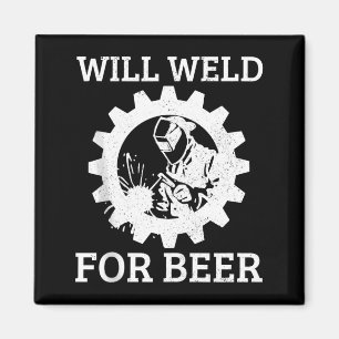 Grappige lasser zal lassen voor bier lascadeau tan magneet