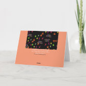 Grappige late gelukkige verjaardagswens kaart (Achterkant)