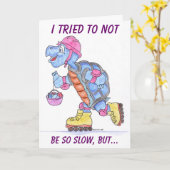 Grappige late Happy Birthday Kaart (Gele Bloem)