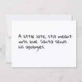 Grappige Late Kerstkaart (Achterkant)