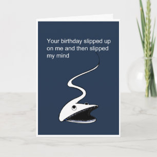 Grappige late verjaardag kaart