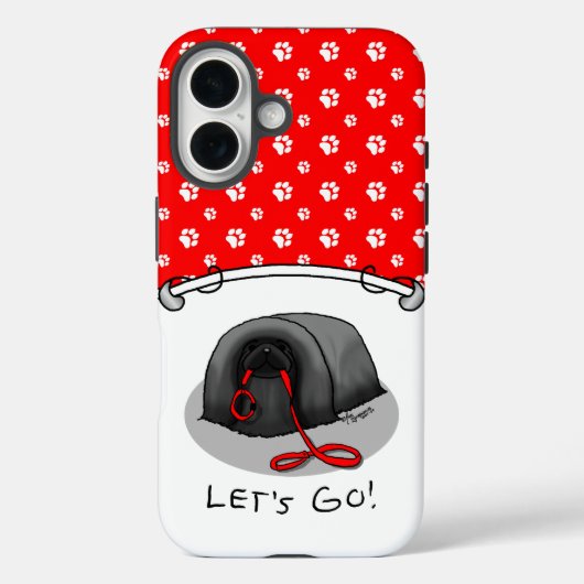 Grappige Laten we gaan! voor een wandeling Pekinge Case-Mate iPhone Case (Achterkant)