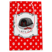 Grappige Laten we gaan! voor een wandeling Pekinge Medium Cadeauzakje (Voorkant)