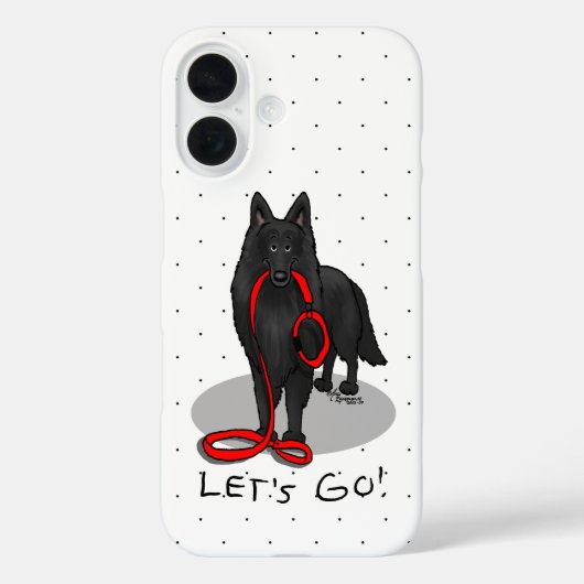 Grappige Laten we gaan! Wandelende Belgische Herde Case-Mate iPhone Case (Achterkant)