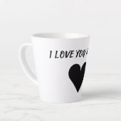 Grappige latte koffie liefhebber romantische kop (Linkerhoek)