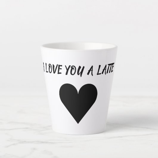 Grappige latte koffie liefhebber romantische kop (Voorkant)