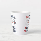 Grappige Latte Mok voor koffieliefhebbers (Voorkant)