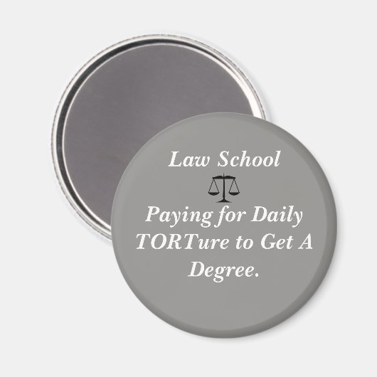 Grappige Law School Magnet (Voorkant / Achterkant)